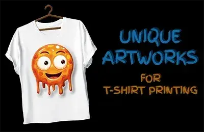 œuvres d'art uniques pour l'impression sur t-shirts